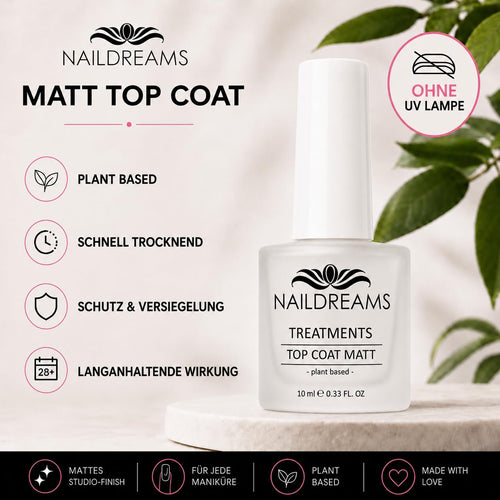 Matt Top Coat 10ml – Kein UV Licht nötig –
