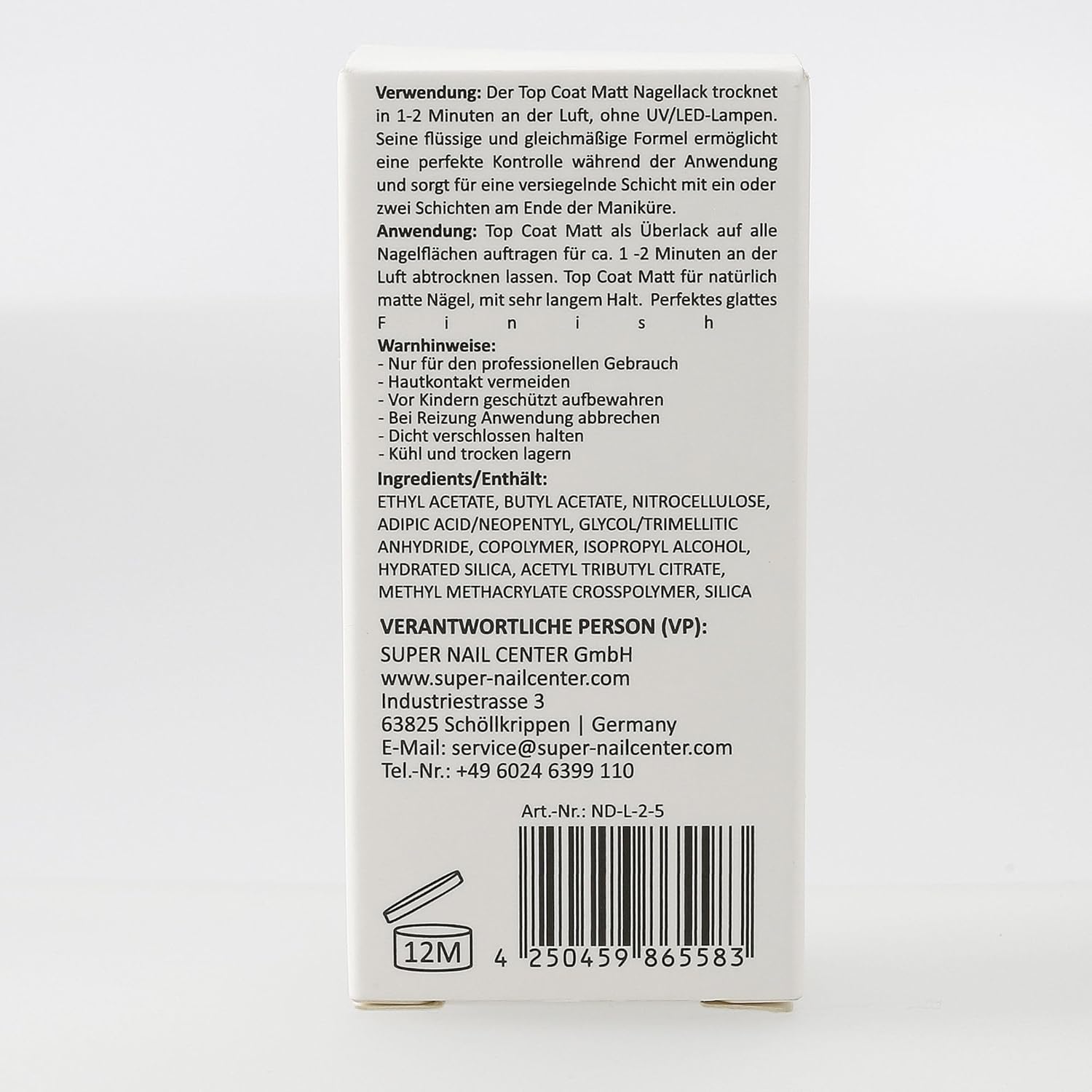 Matt Top Coat 10ml – Kein UV Licht nötig –
