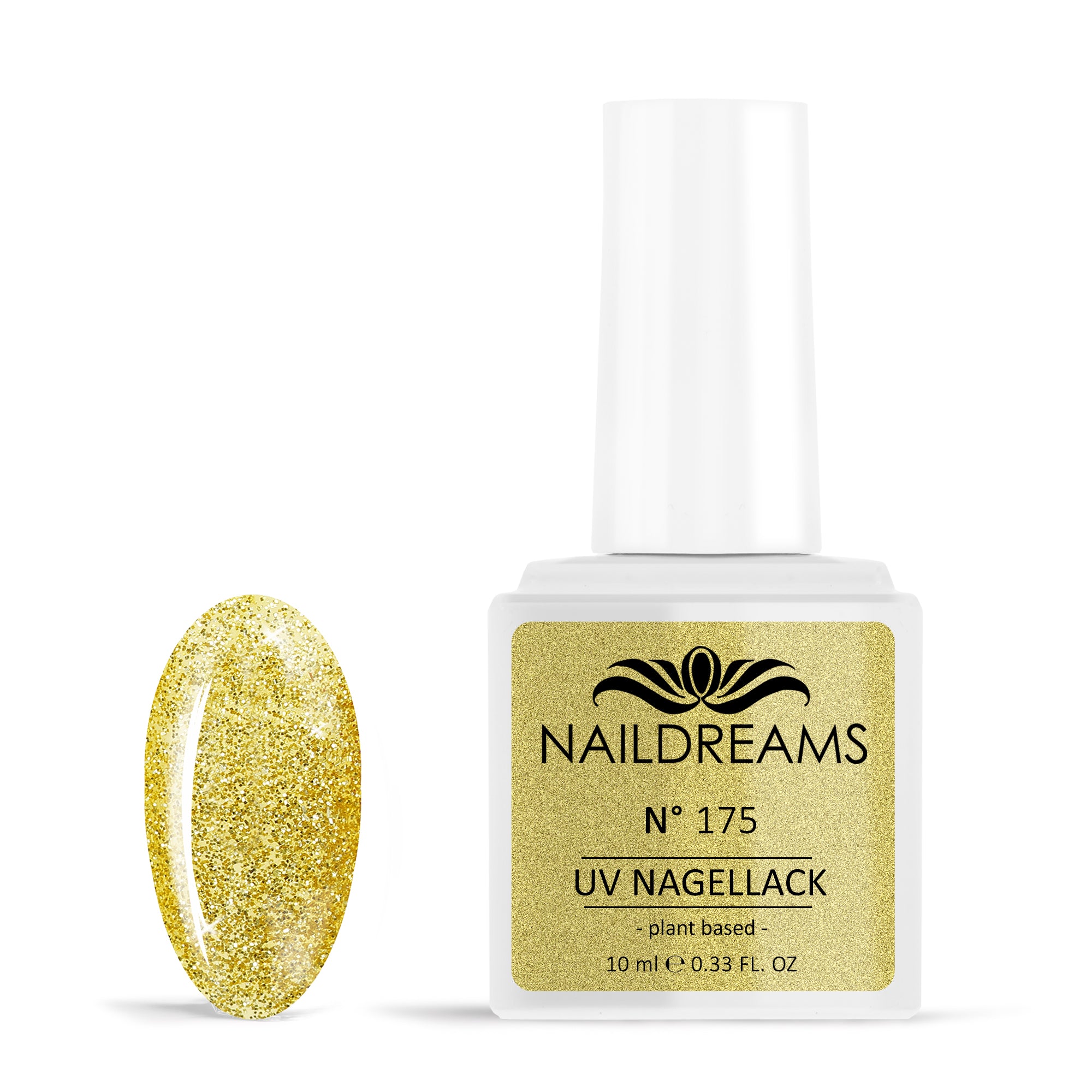 UV NAGELLACK - N° 175 - GOLDEN SPARKLE - glitzer -