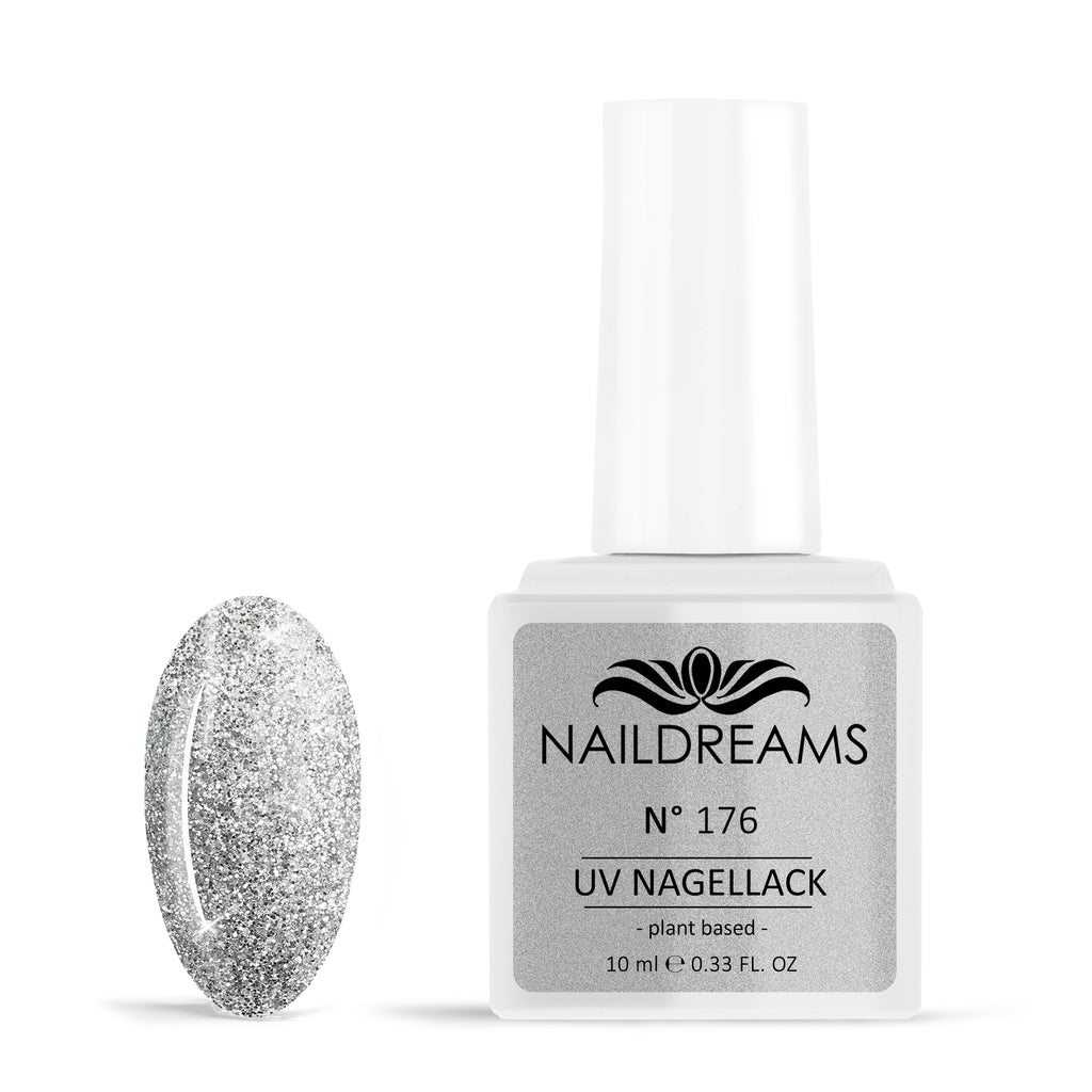 UV NAGELLACK - N° 176 - SILVER SPARKLE - glitzer -