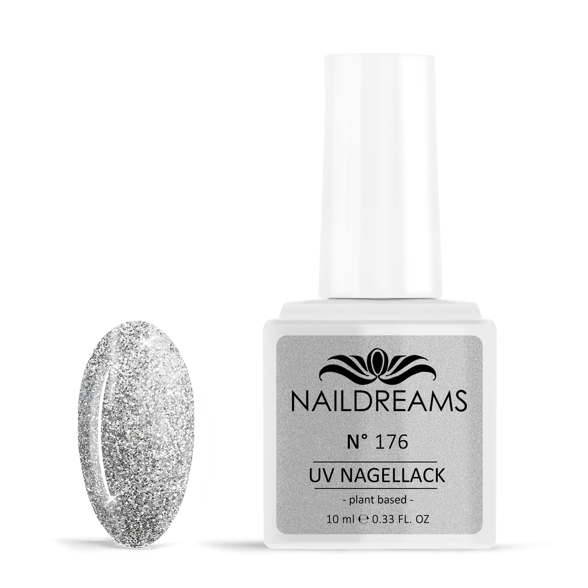UV NAGELLACK - N° 176 - SILVER SPARKLE - glitzer -