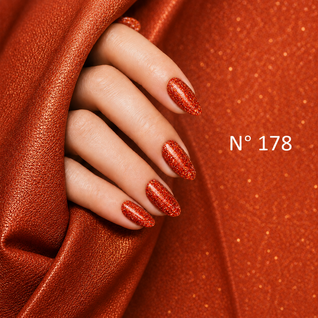 UV NAGELLACK - N° 178 - COPPER FLAME - glitzer -
