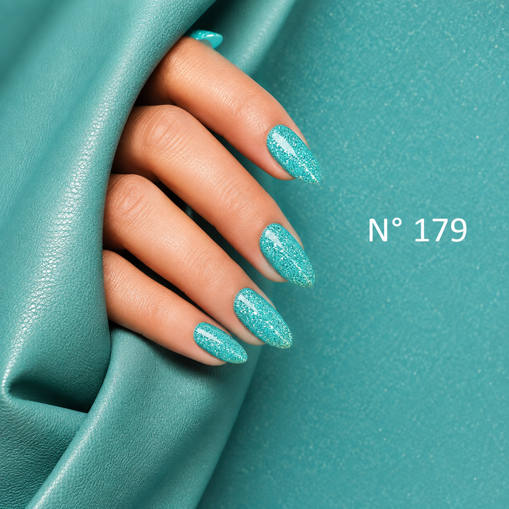 UV NAGELLACK - N° 179 - AQUA SPARKLE - glitzer -