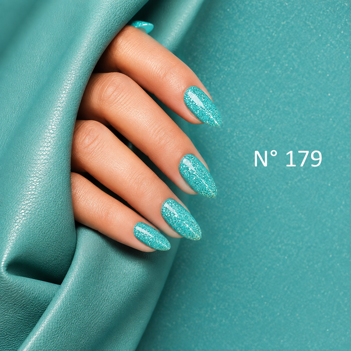 UV NAGELLACK - N° 179 - AQUA SPARKLE - glitzer -