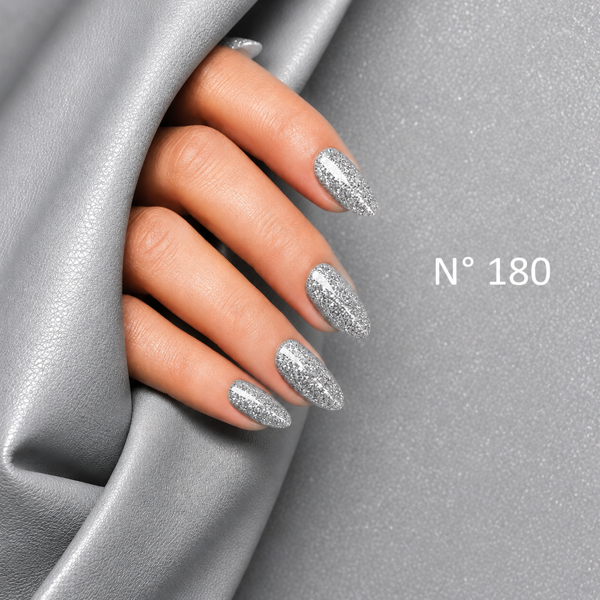 UV NAGELLACK - N° 180 - SILVER CRYSTAL - glitzer -