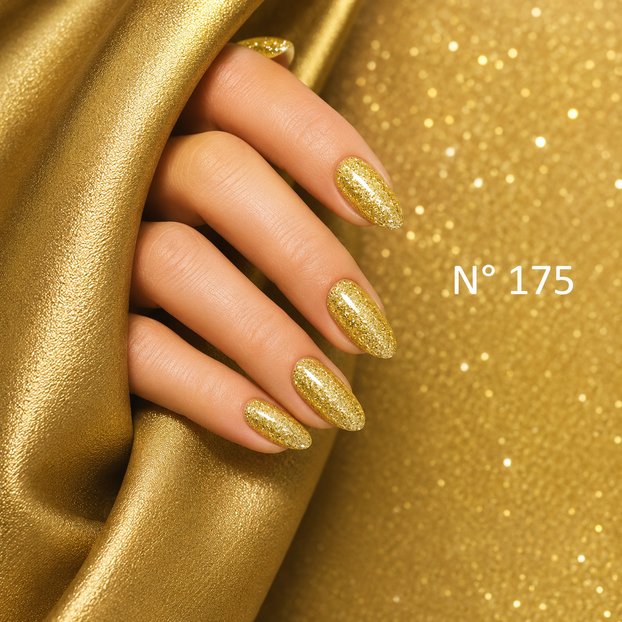 UV NAGELLACK - N° 175 - GOLDEN SPARKLE - glitzer -